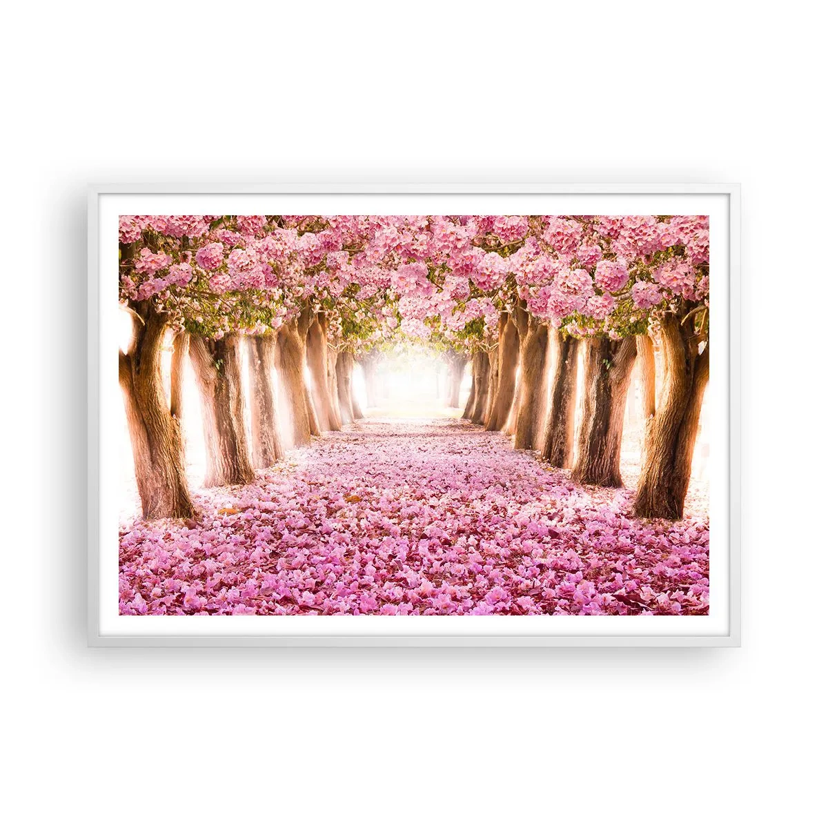 Plagát v bielom ráme - Cesta do raja - 100x70 cm