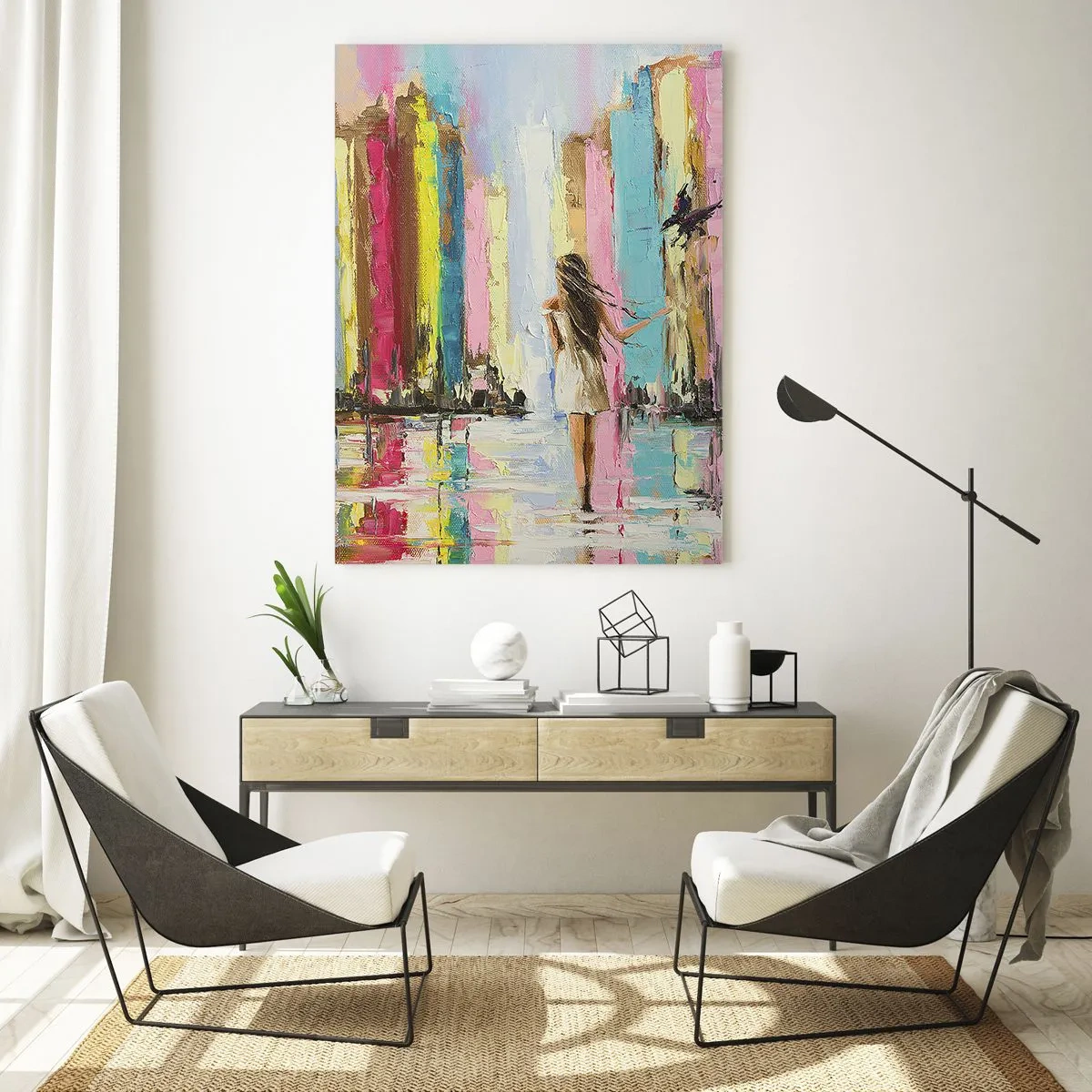 Obraz na skle - Poď so mnou - 50x70 cm