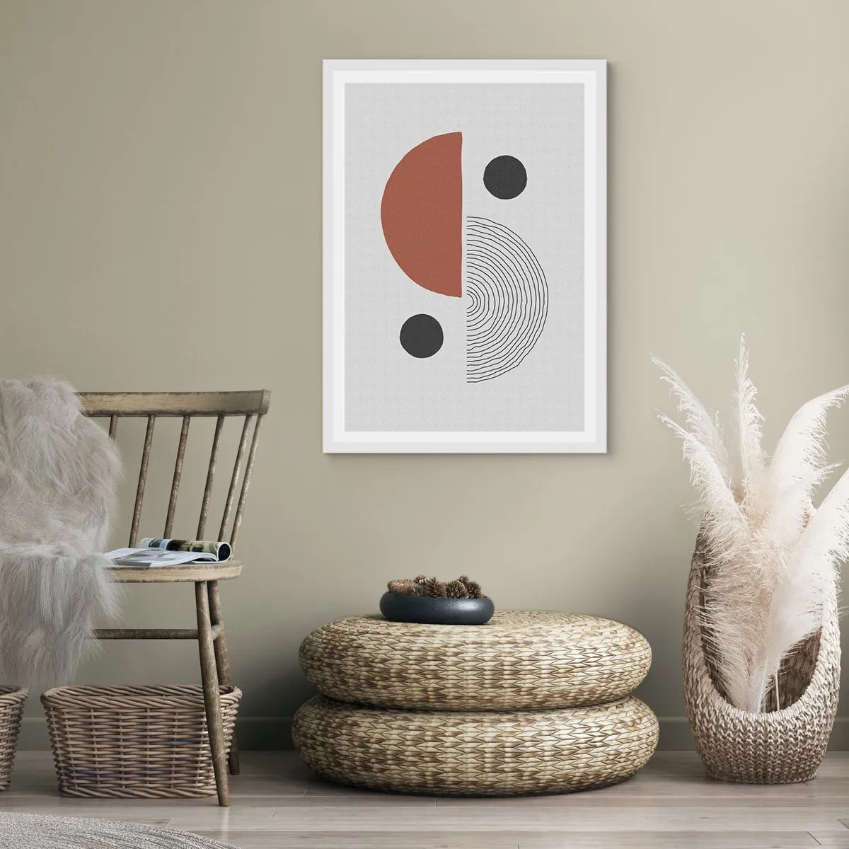 Plagát v bielom ráme - Dokonalosť kruhu - 61x91 cm