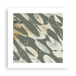 Plagát - Rytmizovaná abstrakcia - 40x40 cm