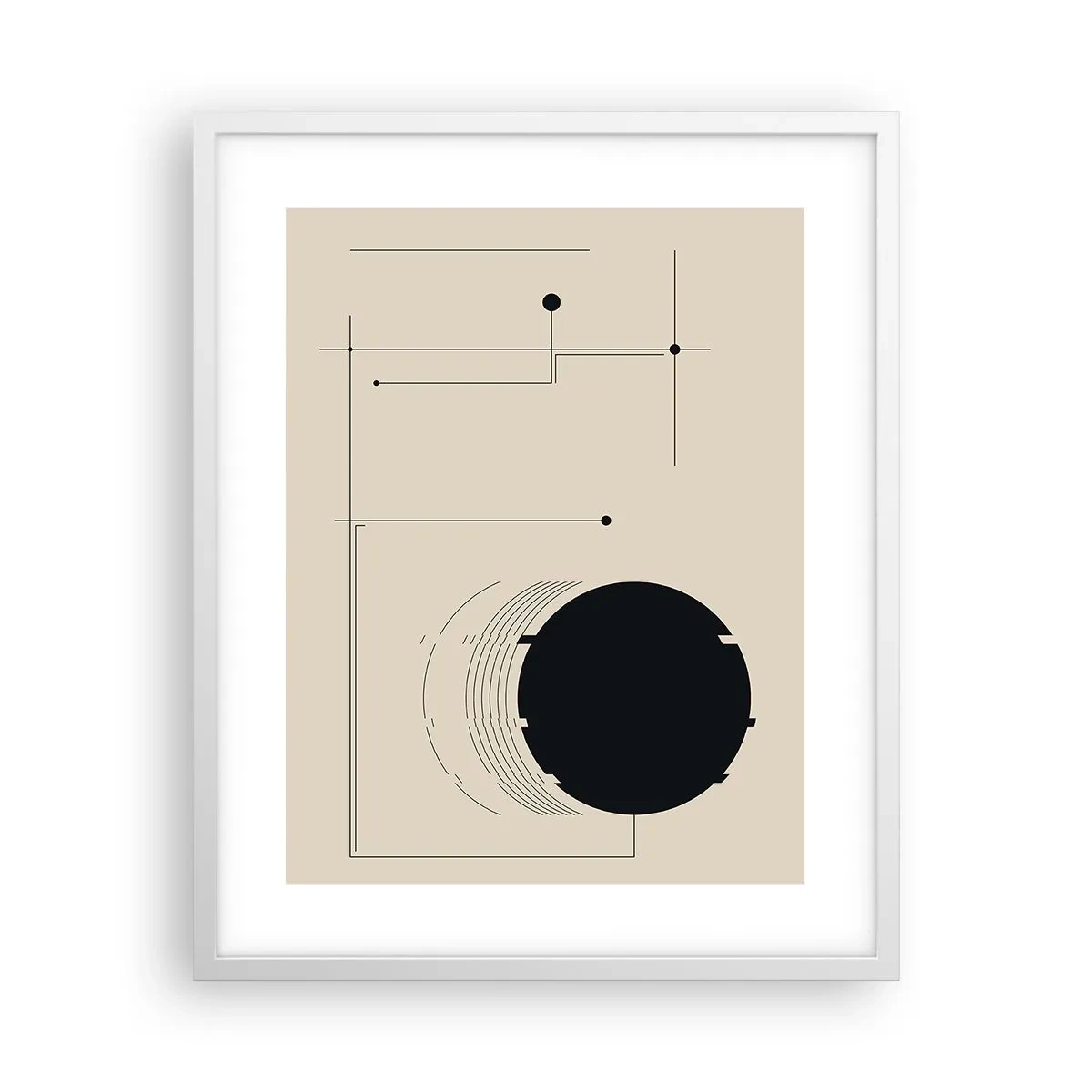 Plagát v bielom ráme - Pružná a dynamická kompozícia - 40x50 cm