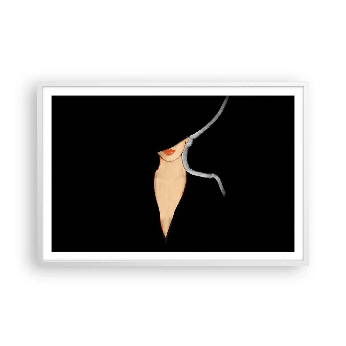Plagát v bielom ráme - Elegancia a štýl - 91x61 cm