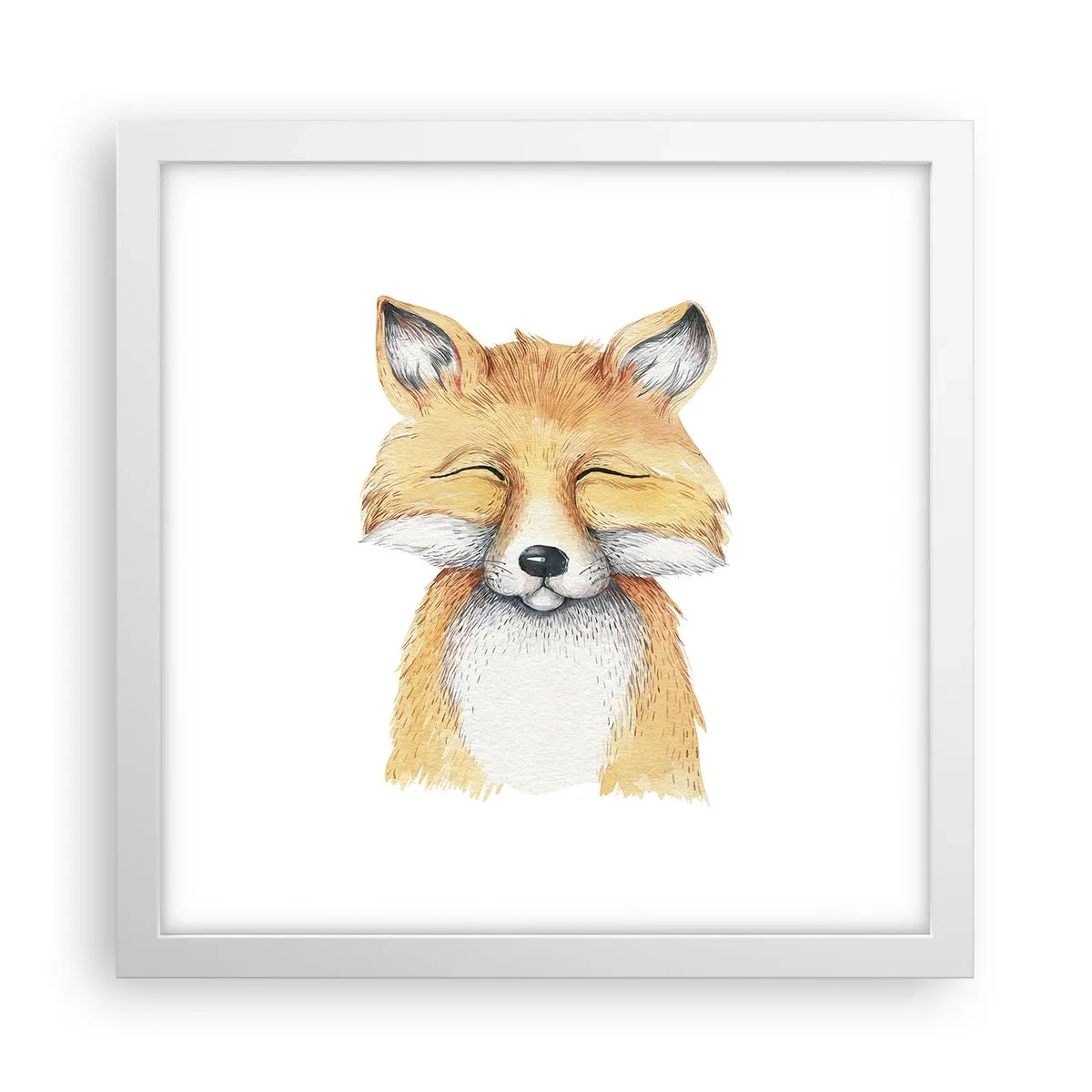 Plagát v bielom ráme - Líščia rozladenosť - 30x30 cm