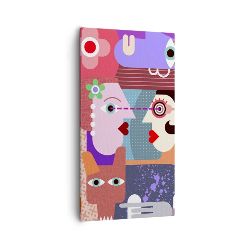 Obraz na plátne - Tvárou v tvár - 55x100 cm