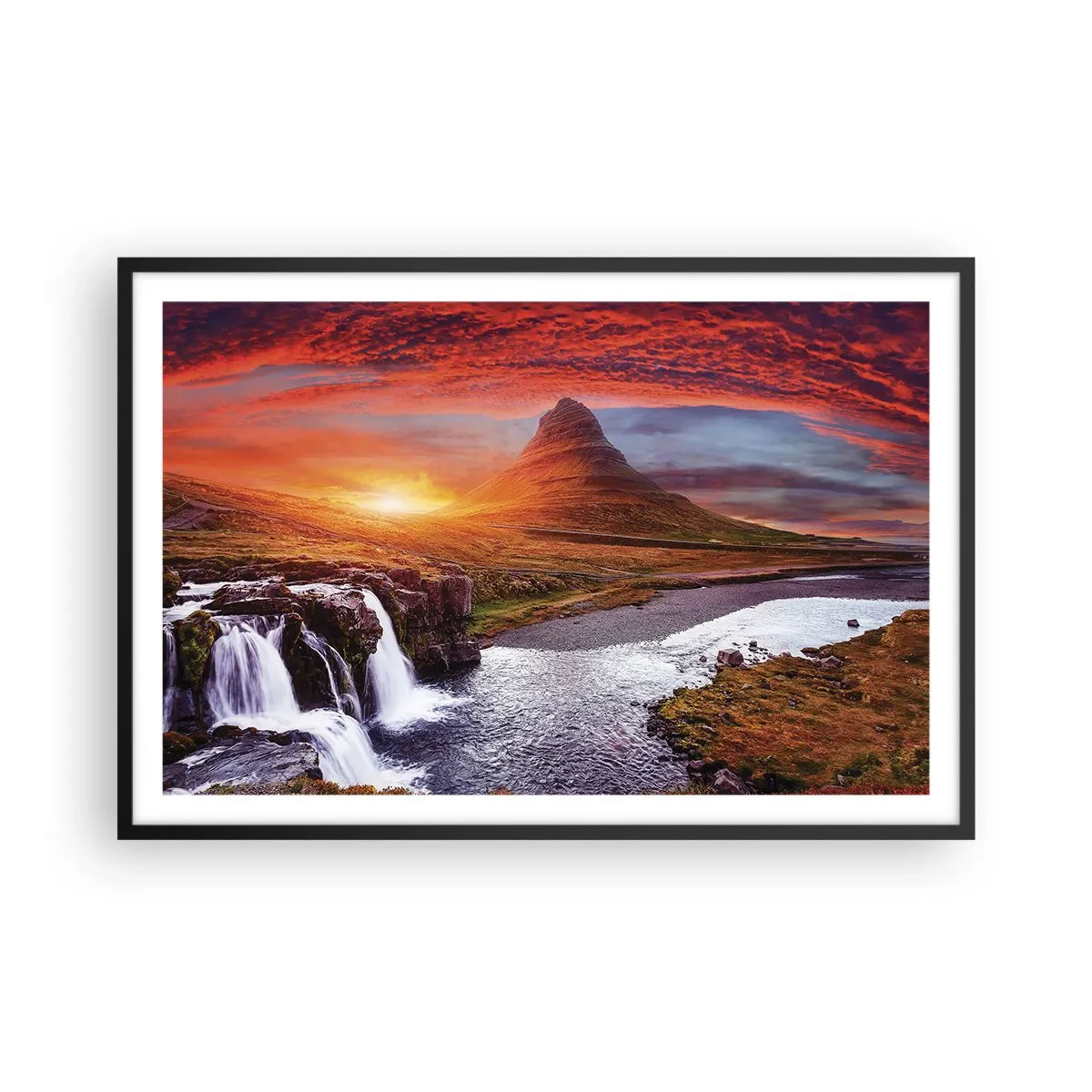 Plagát v čiernom ráme - Pohľad na Stredozem - 91x61 cm