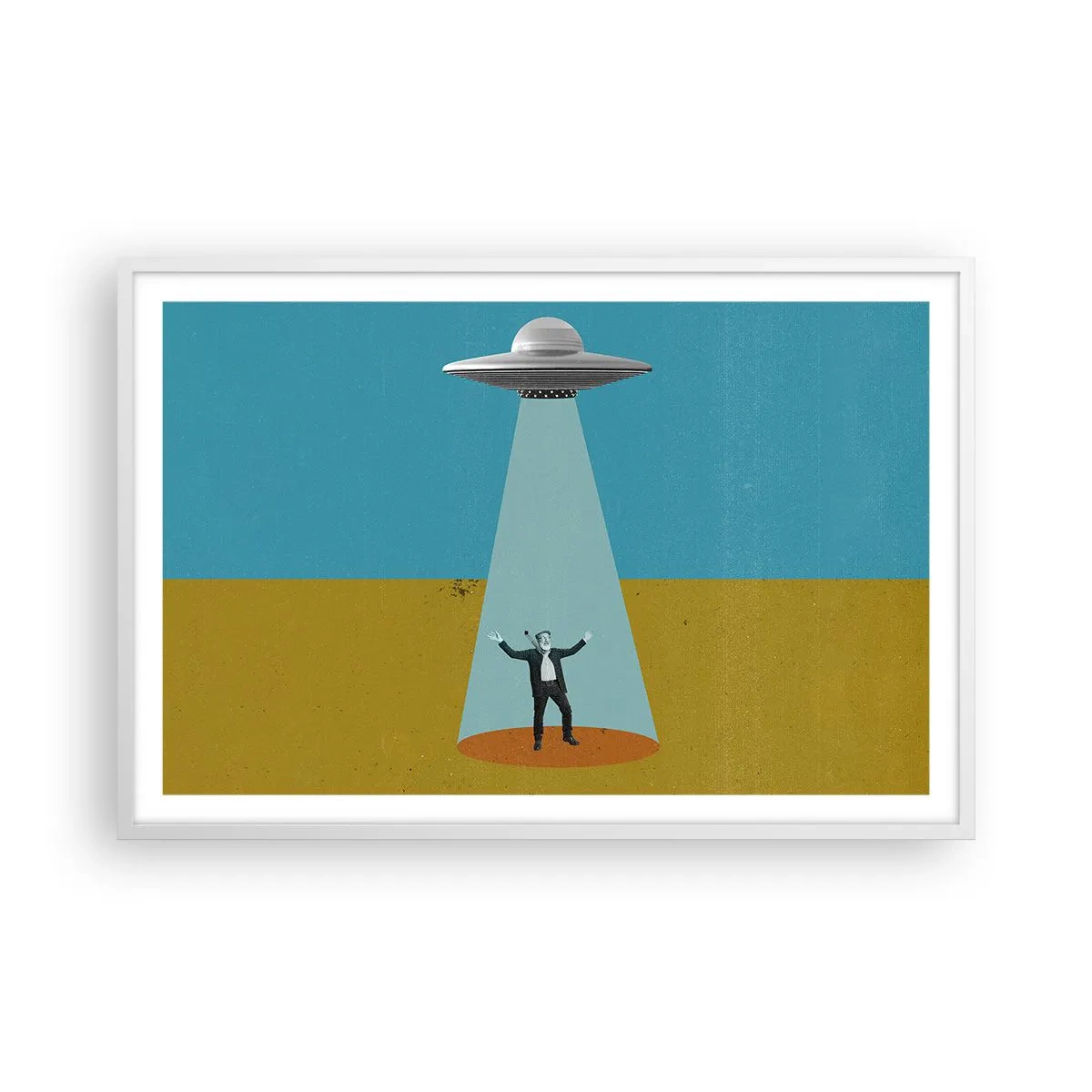 Plagát v bielom ráme - Blízke stretnutie - 91x61 cm