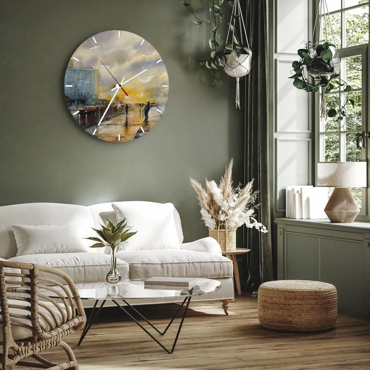 Nástenné hodiny - Život na pobreží - 40x40 cm