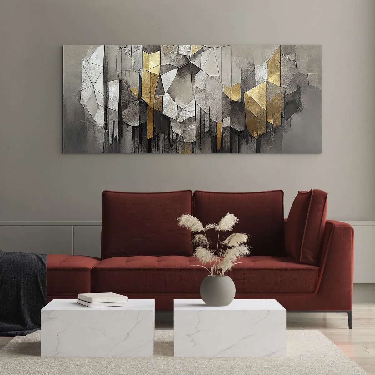 Obraz na skle - Kompozícia z ľadu a svetla - 100x40 cm