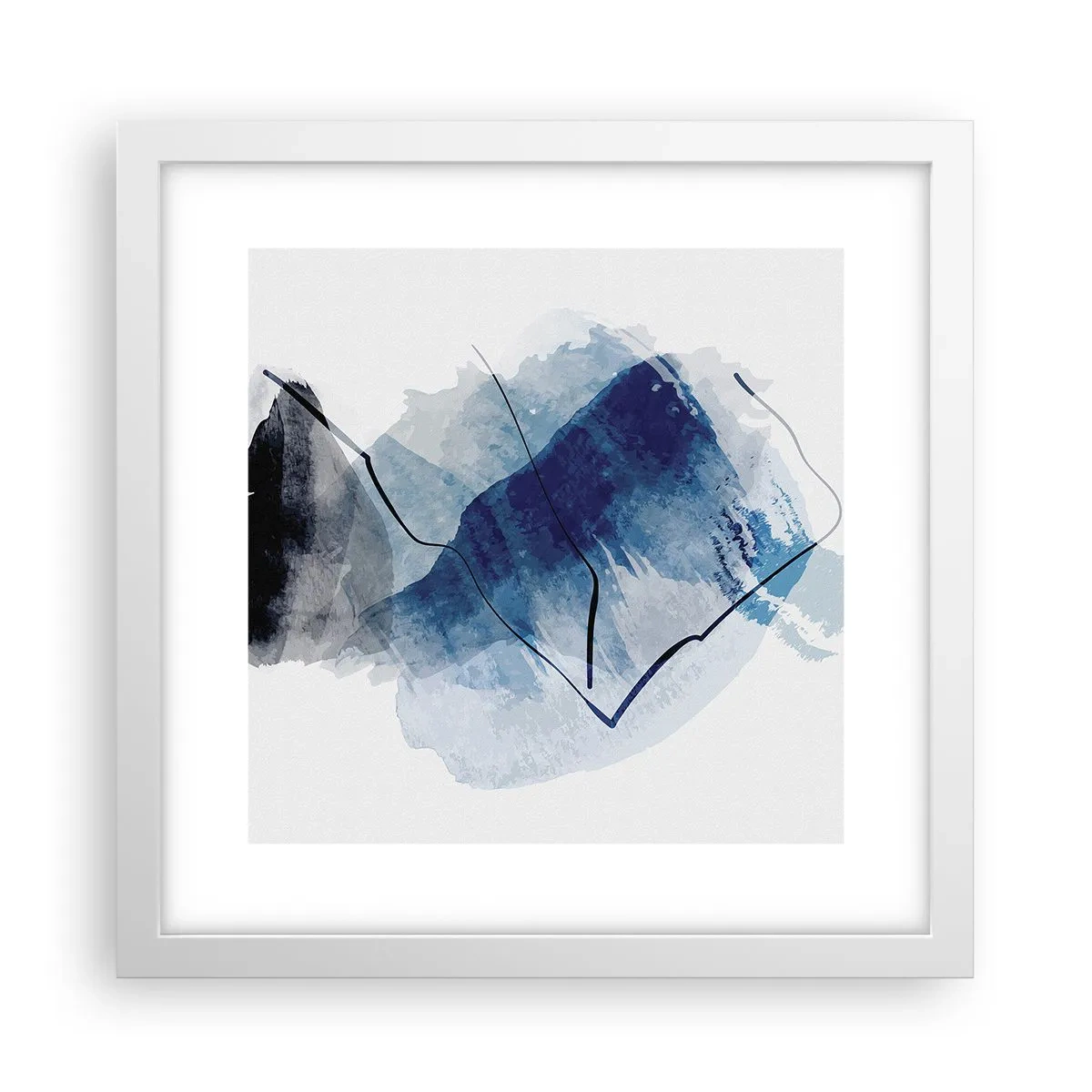Plagát v bielom ráme - Ľadová hora - 30x30 cm