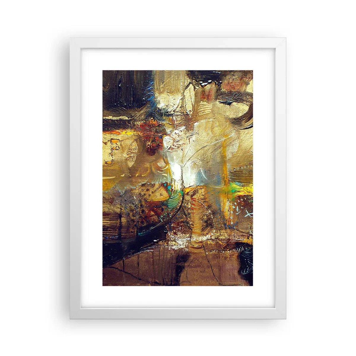 Plagát v bielom ráme - Zima, teplejšie, horúco - 30x40 cm