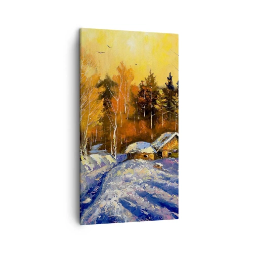Obraz na plátne - Zimná impresia v slnku - 45x80 cm