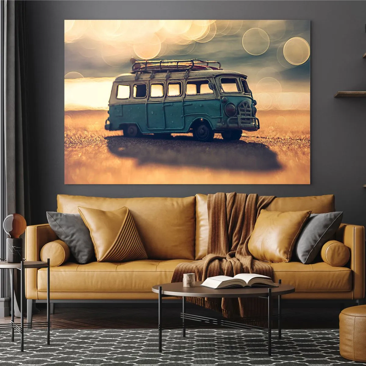 Obraz na skle - Koniec bôžikov: peňazí a práce - 100x70 cm