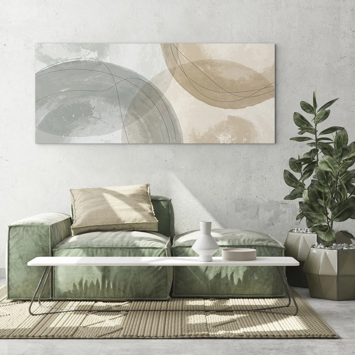 Obraz na skle - Prenikanie svetov - 160x50 cm