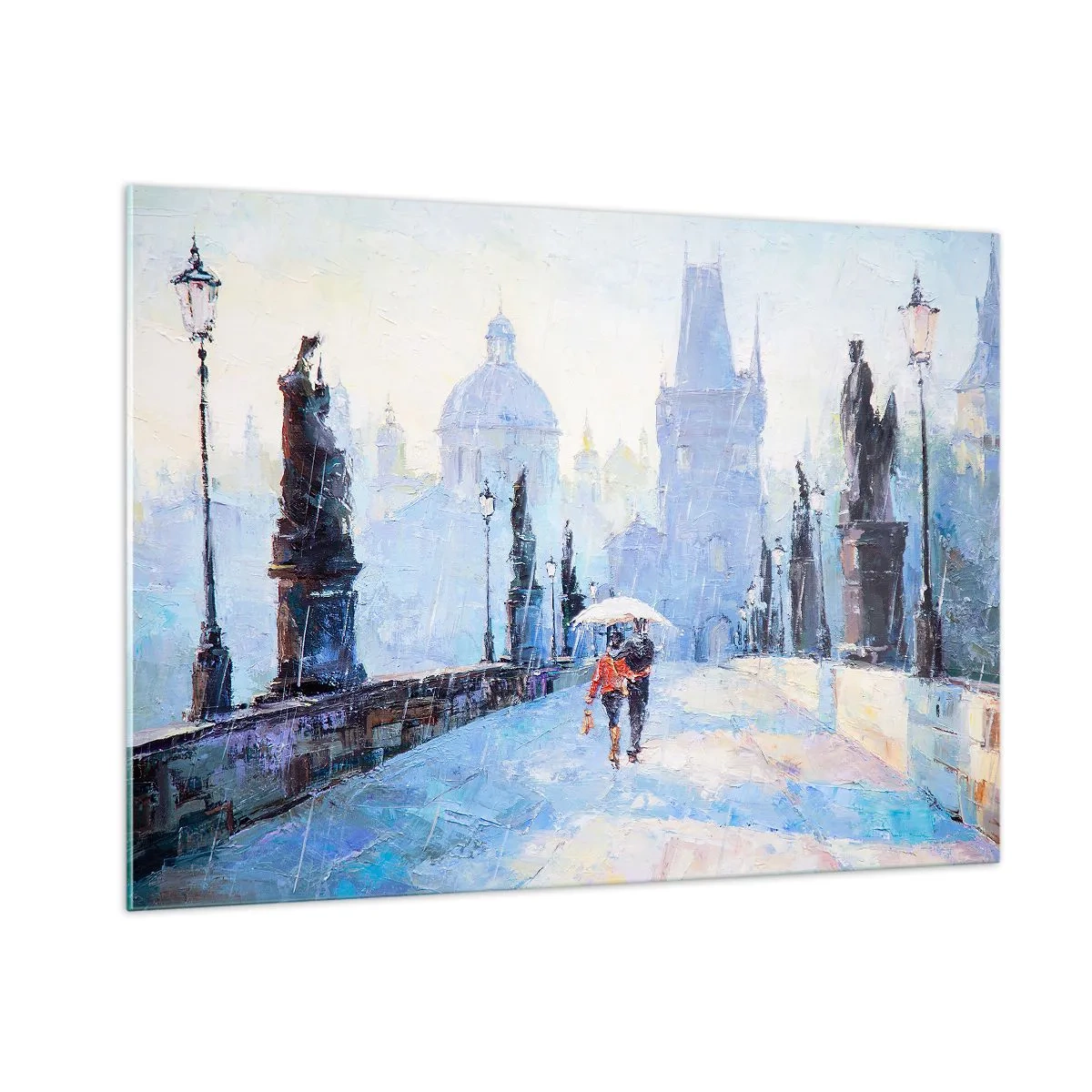 Obraz na skle - Nás musel očariť dážď - 100x70 cm