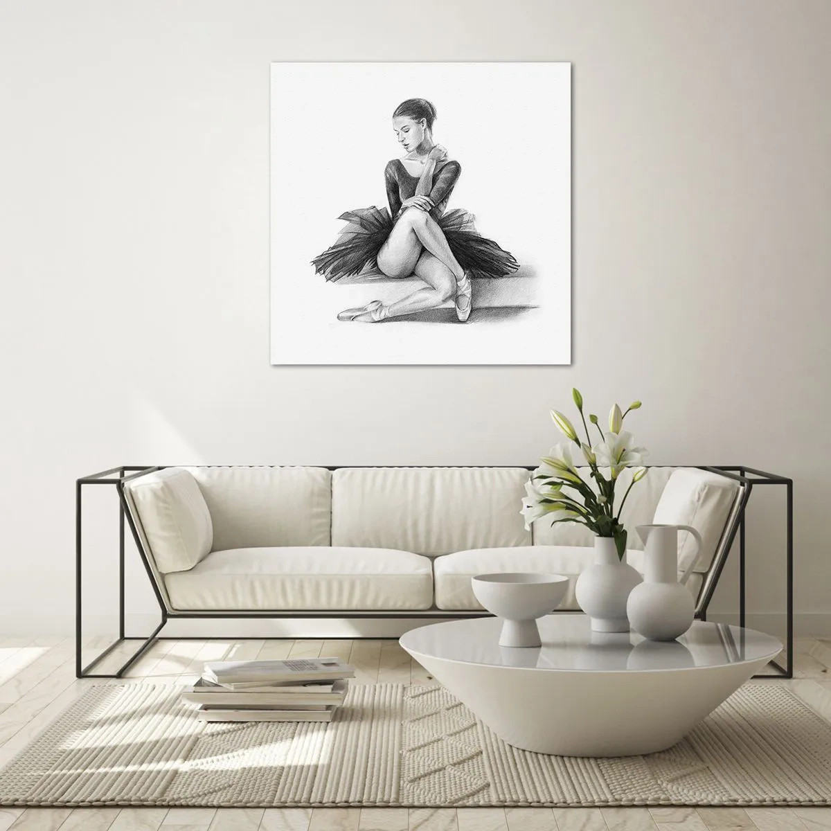 Obraz na skle - Očarená tancom - 50x50 cm