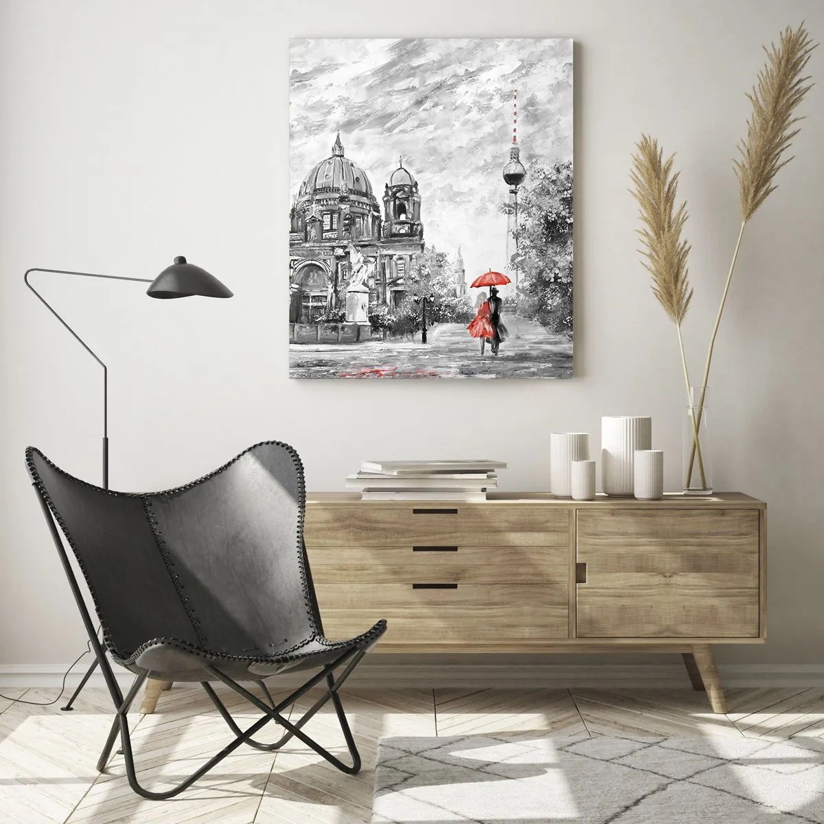 Obraz na skle - Berlínske stretnutie - 50x70 cm