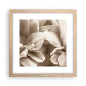 Plagát v ráme zo svetlého duba - Nežné ako úsmev - 30x30 cm