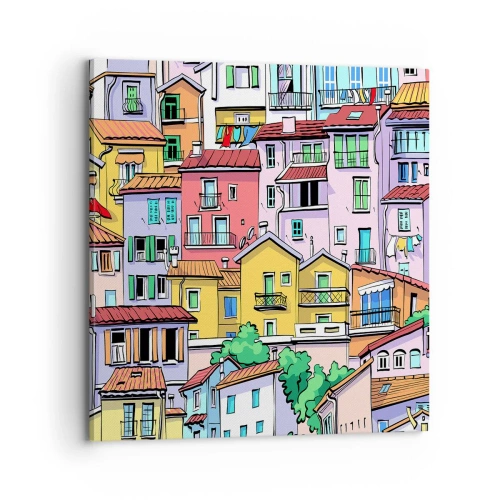 Obraz na plátne - Veselé mesto - 70x70 cm