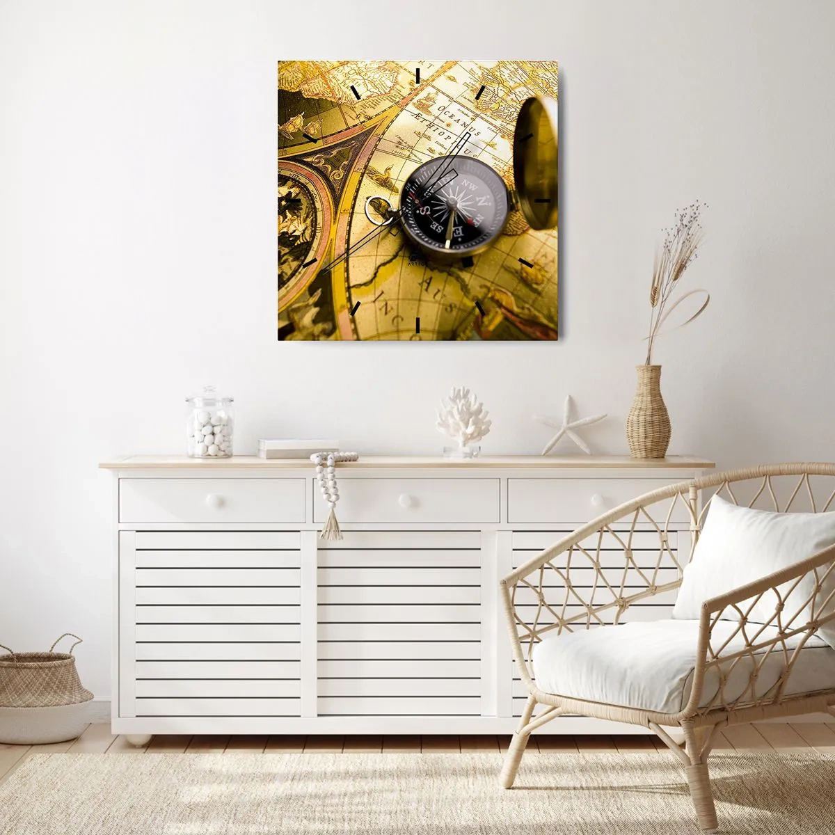 Nástenné hodiny - Čo tak na koniec sveta? - 40x40 cm