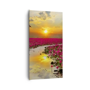 Obraz na plátne - Tajomný život jazera - 65x120 cm