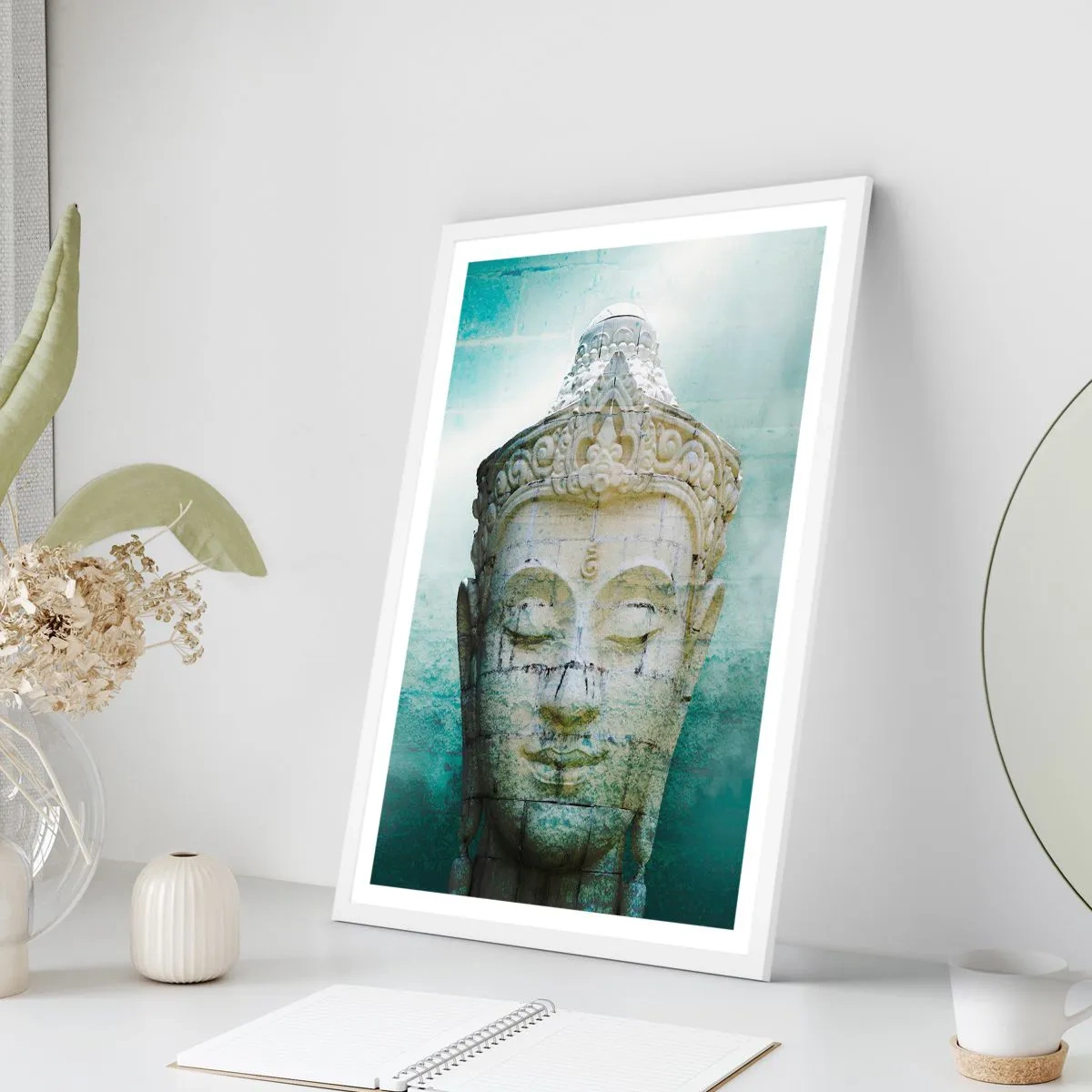 Plagát v bielom ráme - Hľadajúc svetlo - 70x100 cm