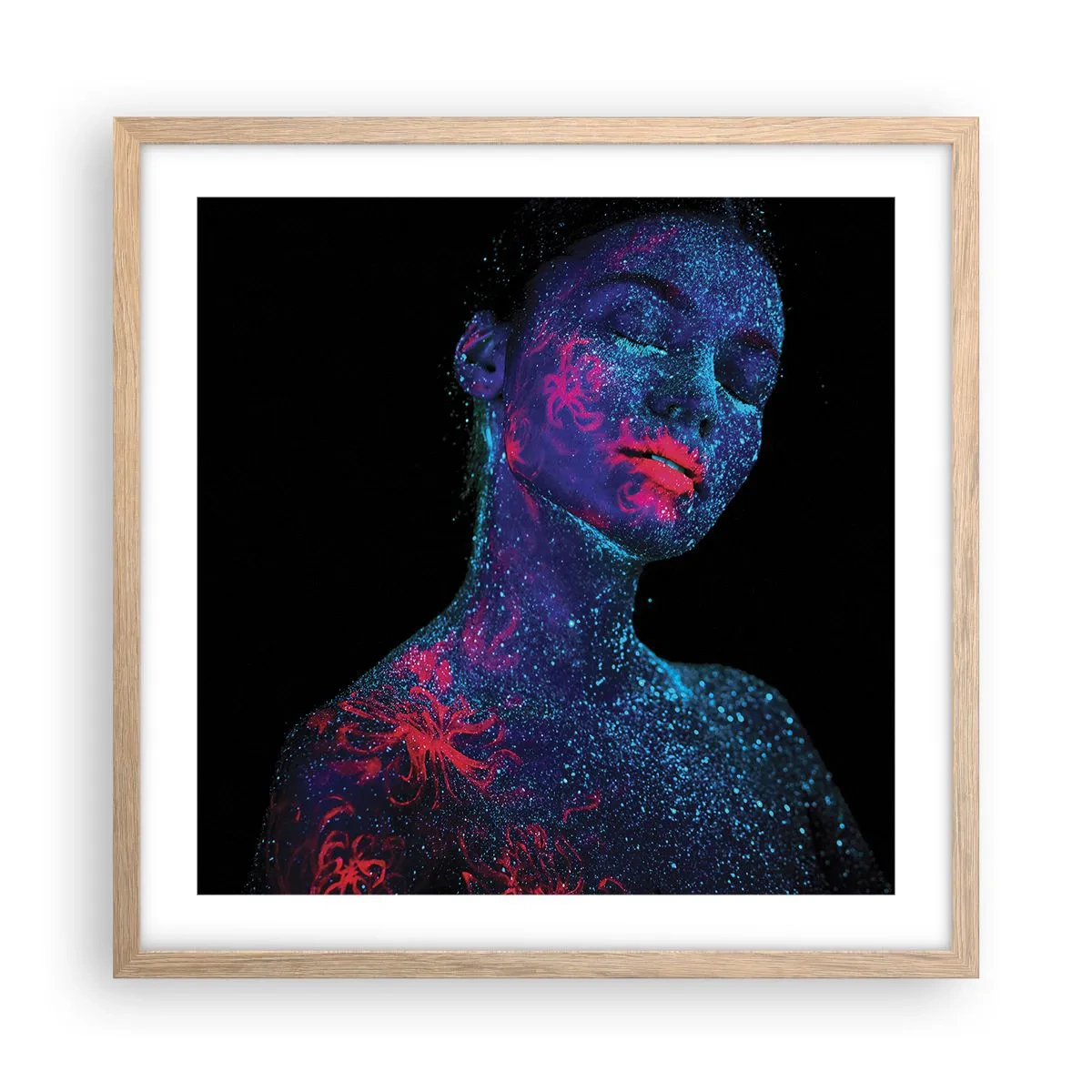 Plagát v ráme zo svetlého duba - V hviezdnom prachu - 50x50 cm