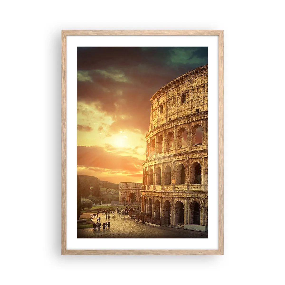 Plagát v ráme zo svetlého duba - Kolosálny dojem - 50x70 cm