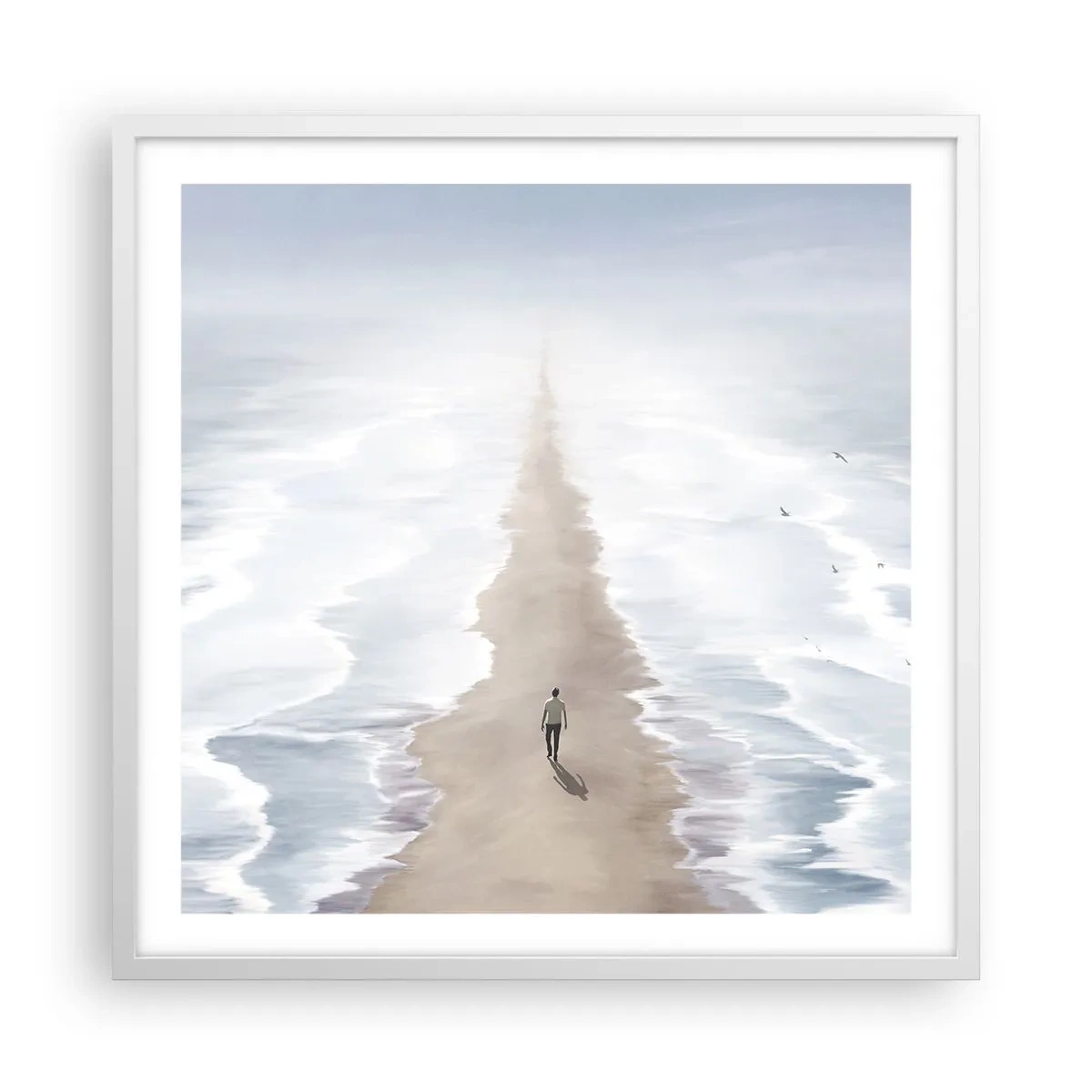 Plagát v bielom ráme - Svetlá budúcnosť - 60x60 cm