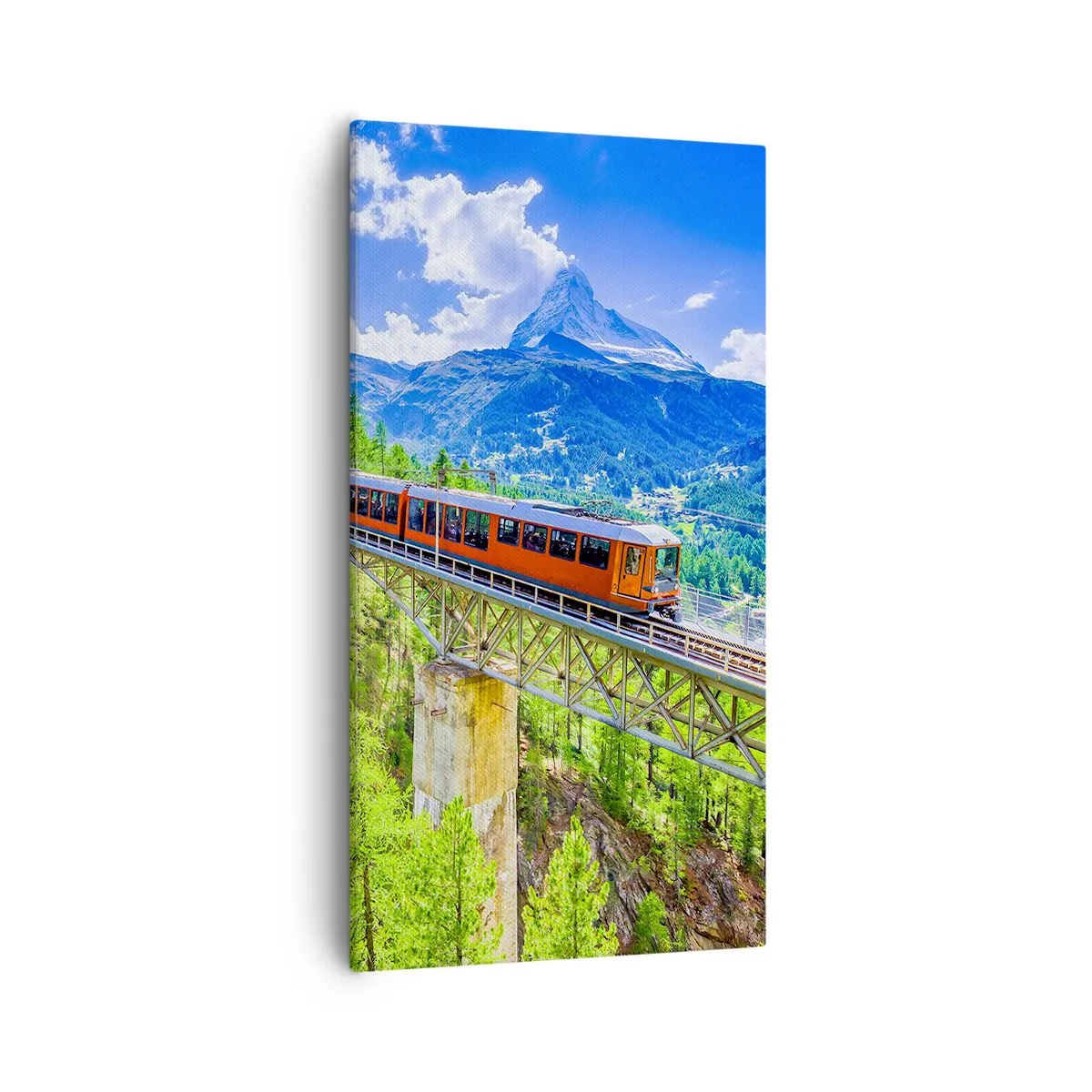 Obraz na plátne - Alpská železnica - 55x100 cm
