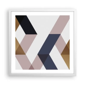 Plagát v bielom ráme - Roviny a uhly - 50x50 cm