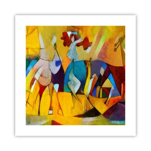 Plagát - Slnko - život - radosť - 40x40 cm