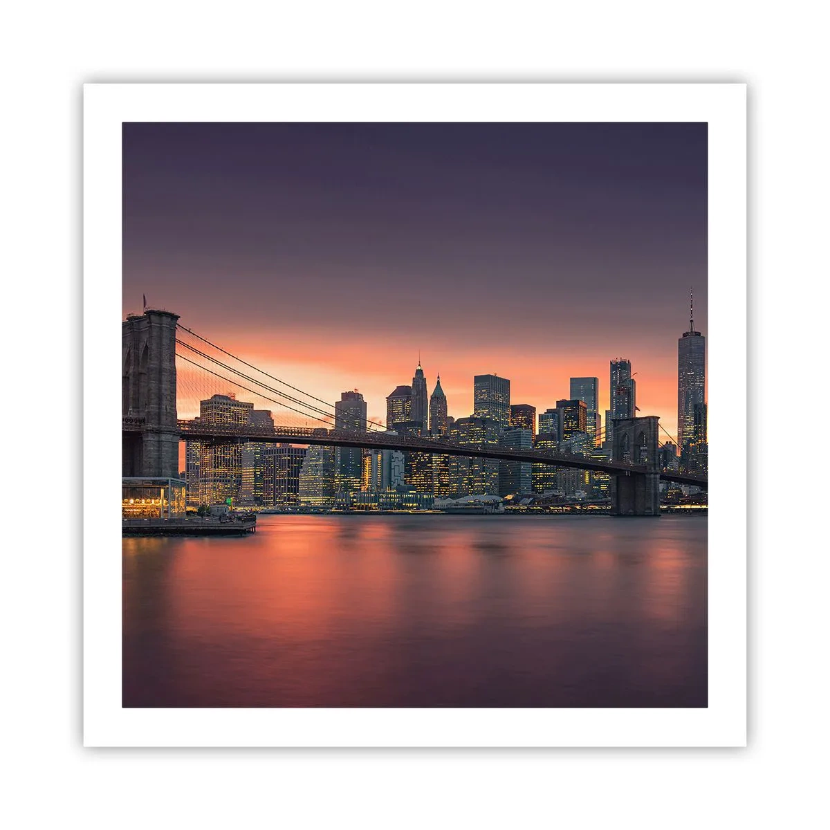 Plagát - Ponorené do ľaliového ticha - 60x60 cm