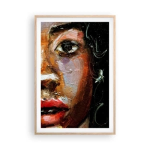 Plagát v ráme zo svetlého duba - Čierna a jas - 61x91 cm