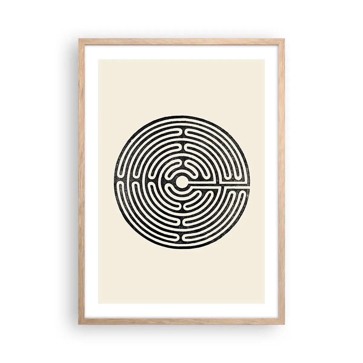 Plagát v ráme zo svetlého duba - Tajomný poriadok - 50x70 cm