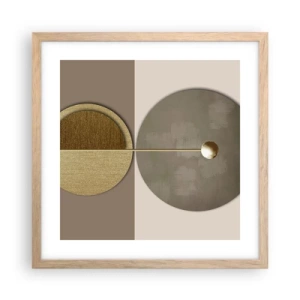 Plagát v ráme zo svetlého duba - Dokonalá rovnováha - 40x40 cm