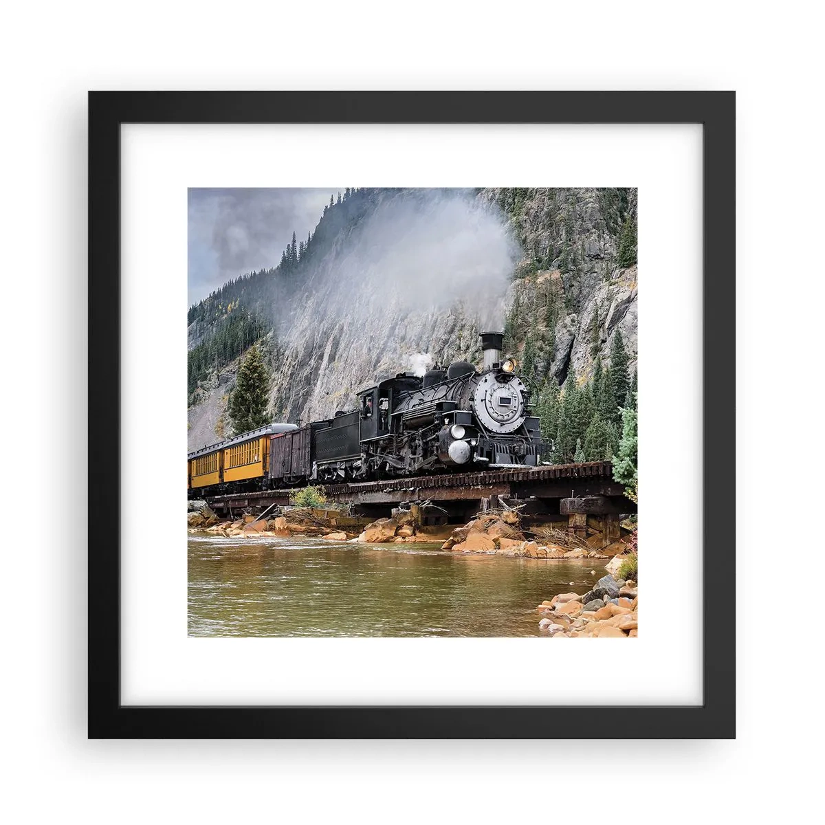 Plagát v čiernom ráme - A kam to? Kam? - 30x30 cm