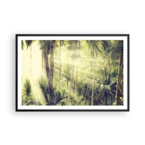 Plagát v čiernom ráme - V zelenej žiare - 91x61 cm