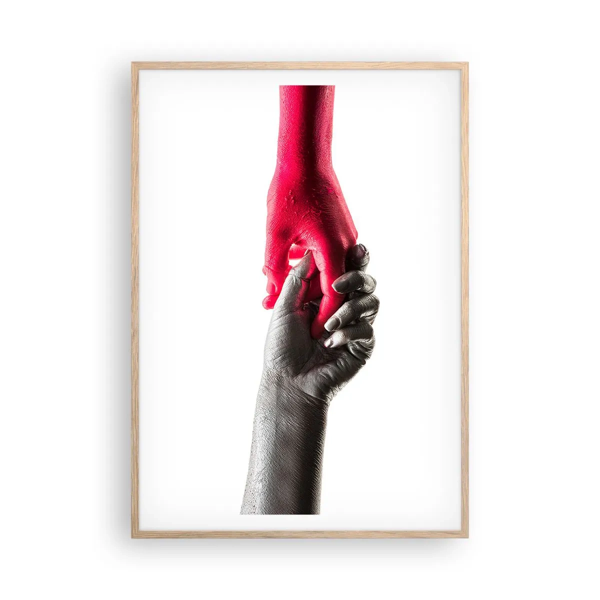 Plagát v ráme zo svetlého duba - Spolu aj keď sme odlišní - 70x100 cm