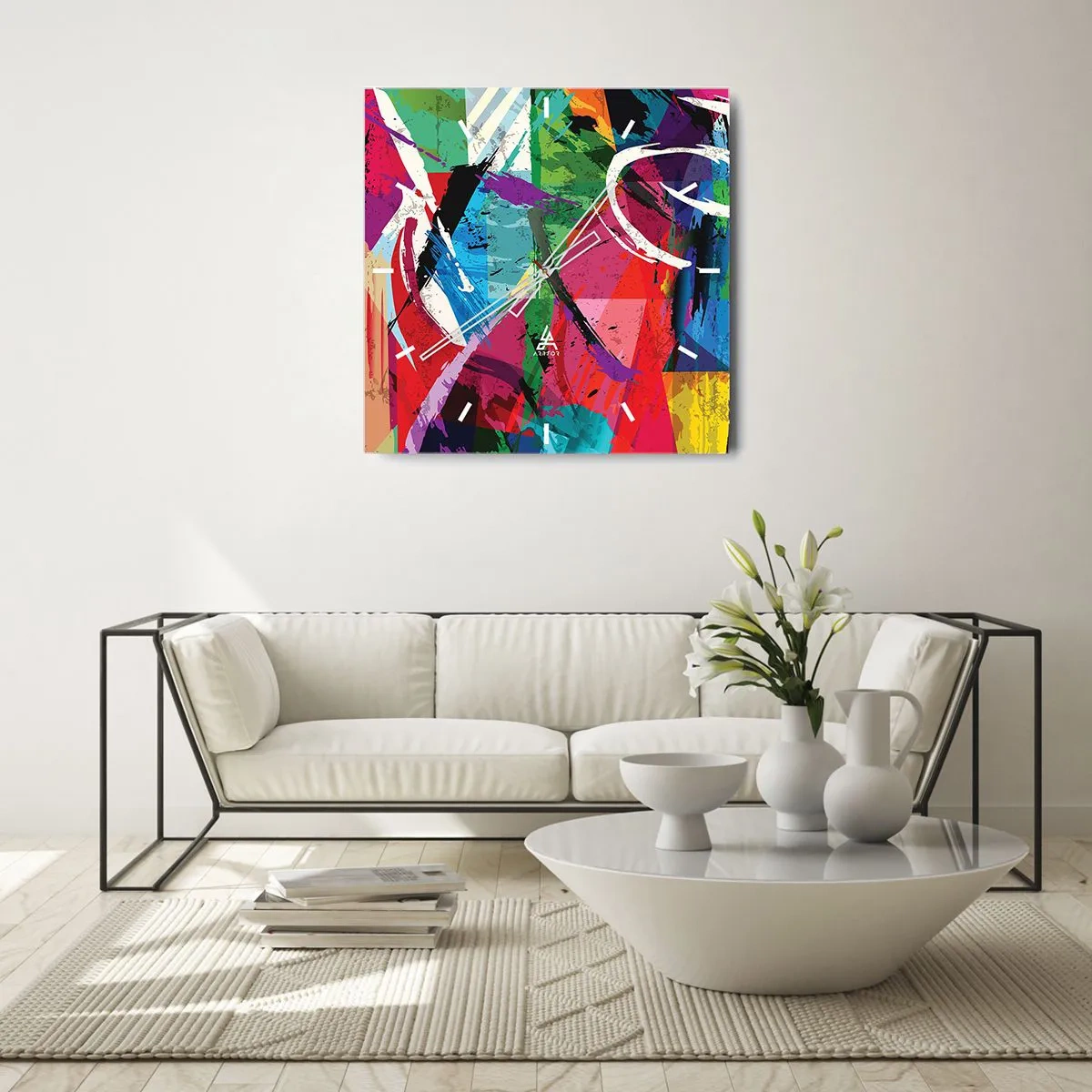 Nástenné hodiny - Rýchlo, živo a čulo - 40x40 cm