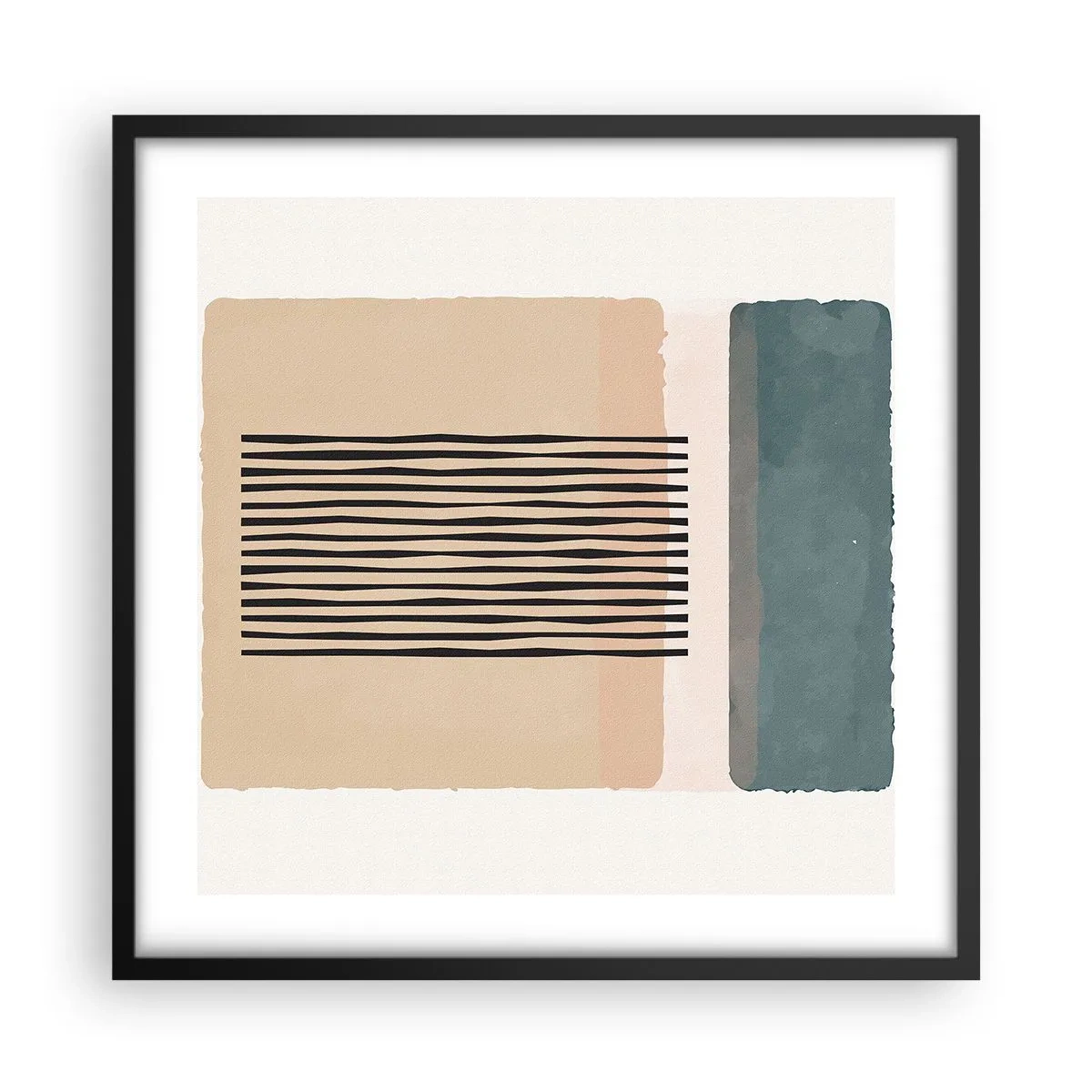 Plagát v čiernom ráme - Všetko v poriadku - 50x50 cm