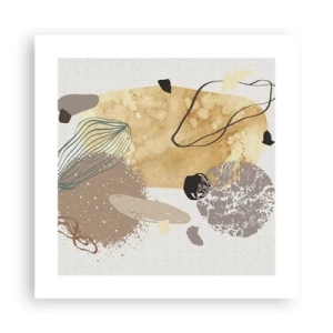 Plagát - Abstraktná slivka - 40x40 cm
