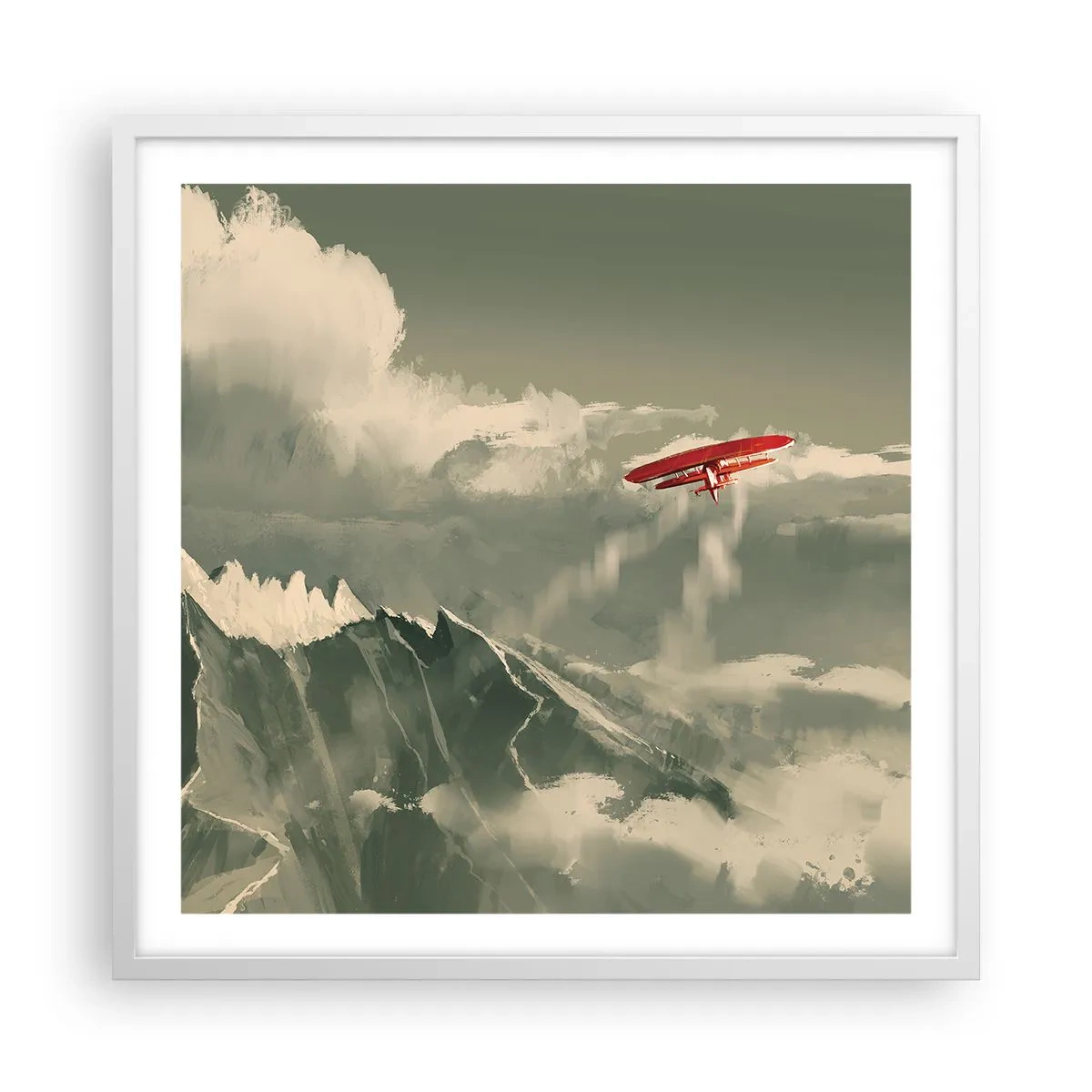 Plagát v bielom ráme - Nebojácny priekopník - 60x60 cm