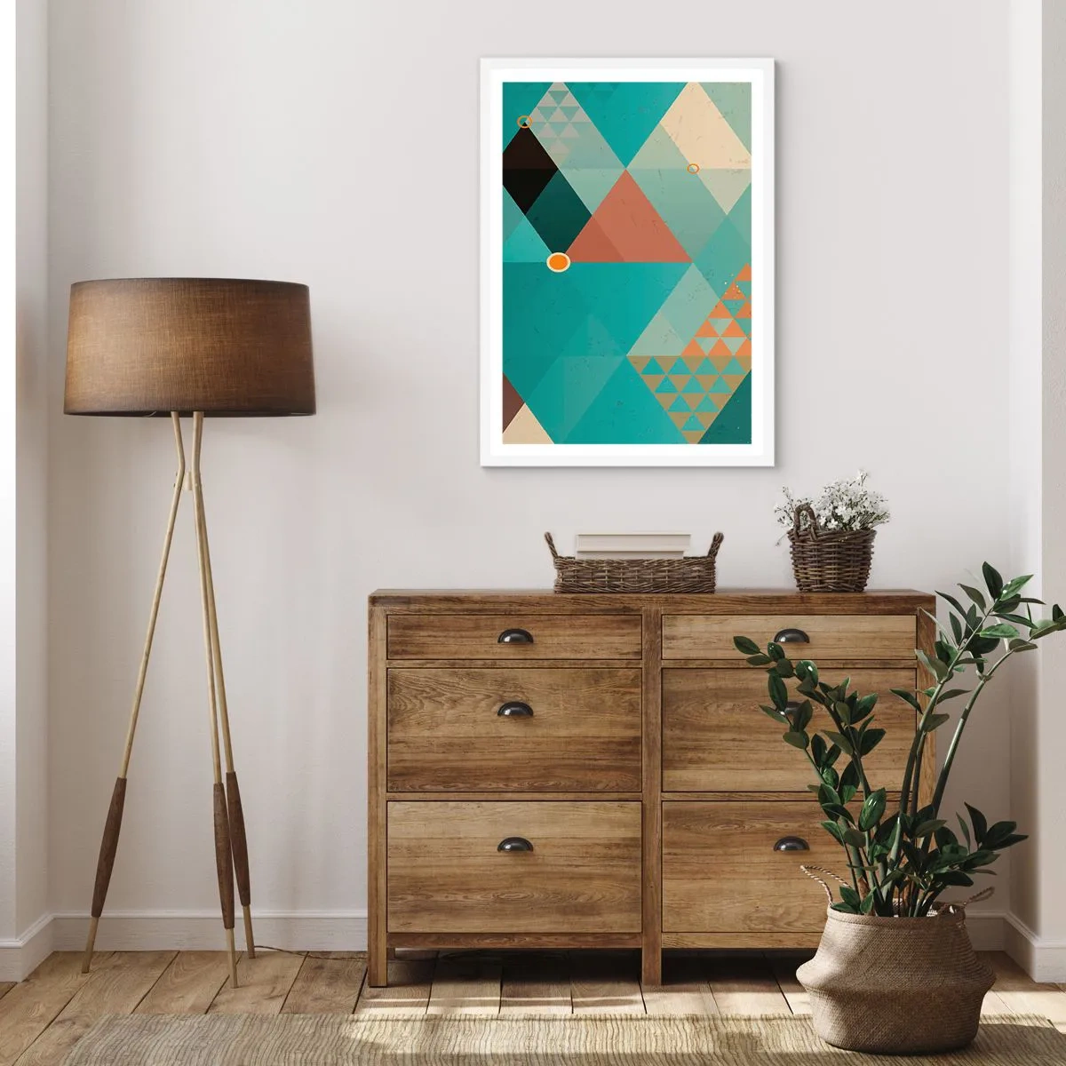 Plagát v bielom ráme - Jednota mnohosti, mnohosť jednoty - 70x100 cm