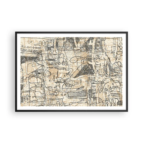 Plagát v čiernom ráme - Čaká na rozlúštenie - 100x70 cm