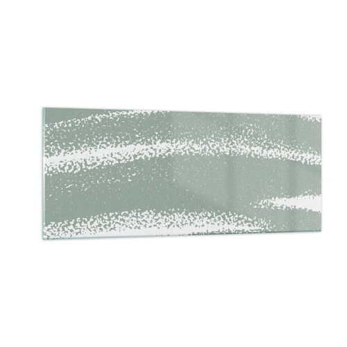 Obraz na skle - Abstrakcia v zimnom štýle - 100x40 cm