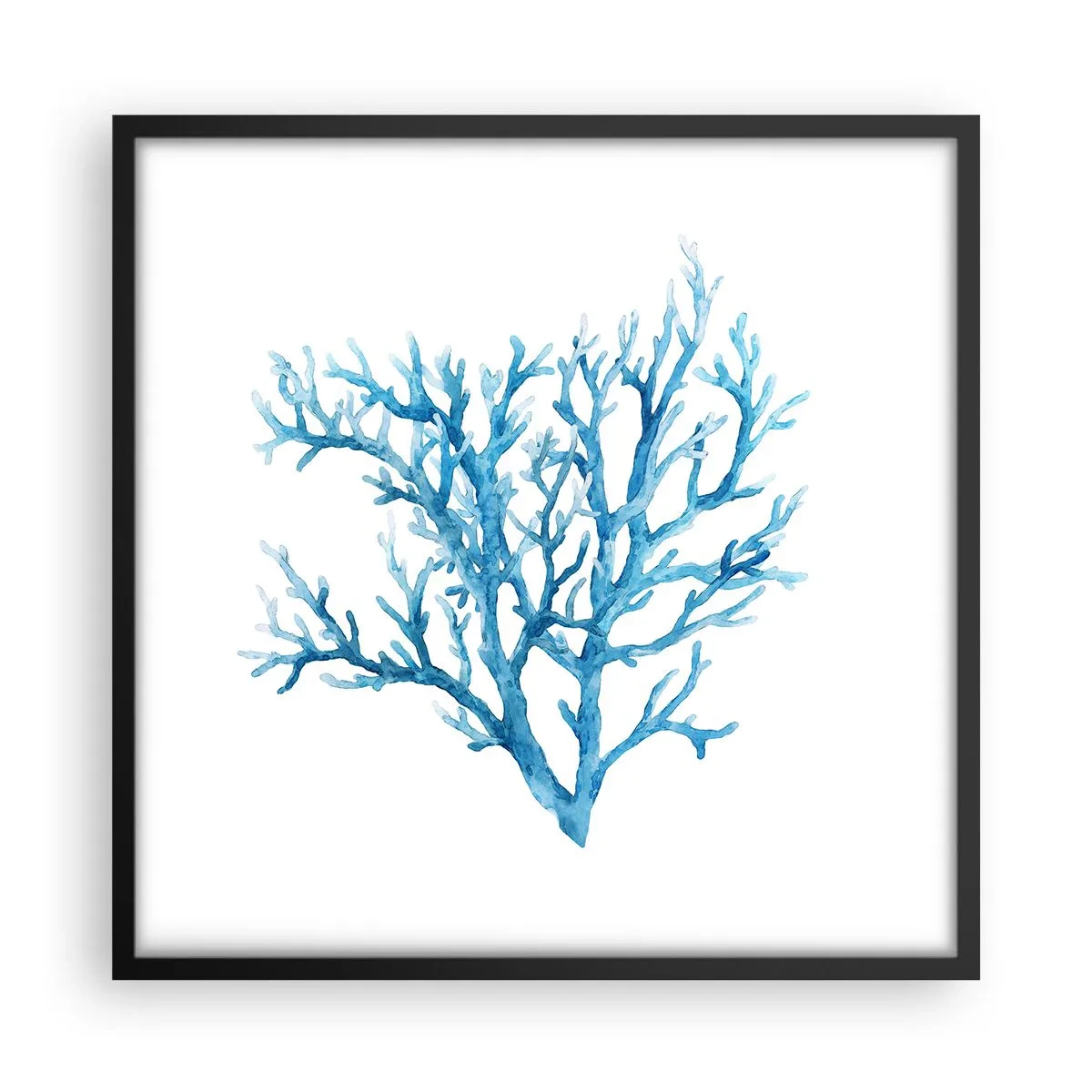 Plagát v čiernom ráme - Morský filigrán - 50x50 cm