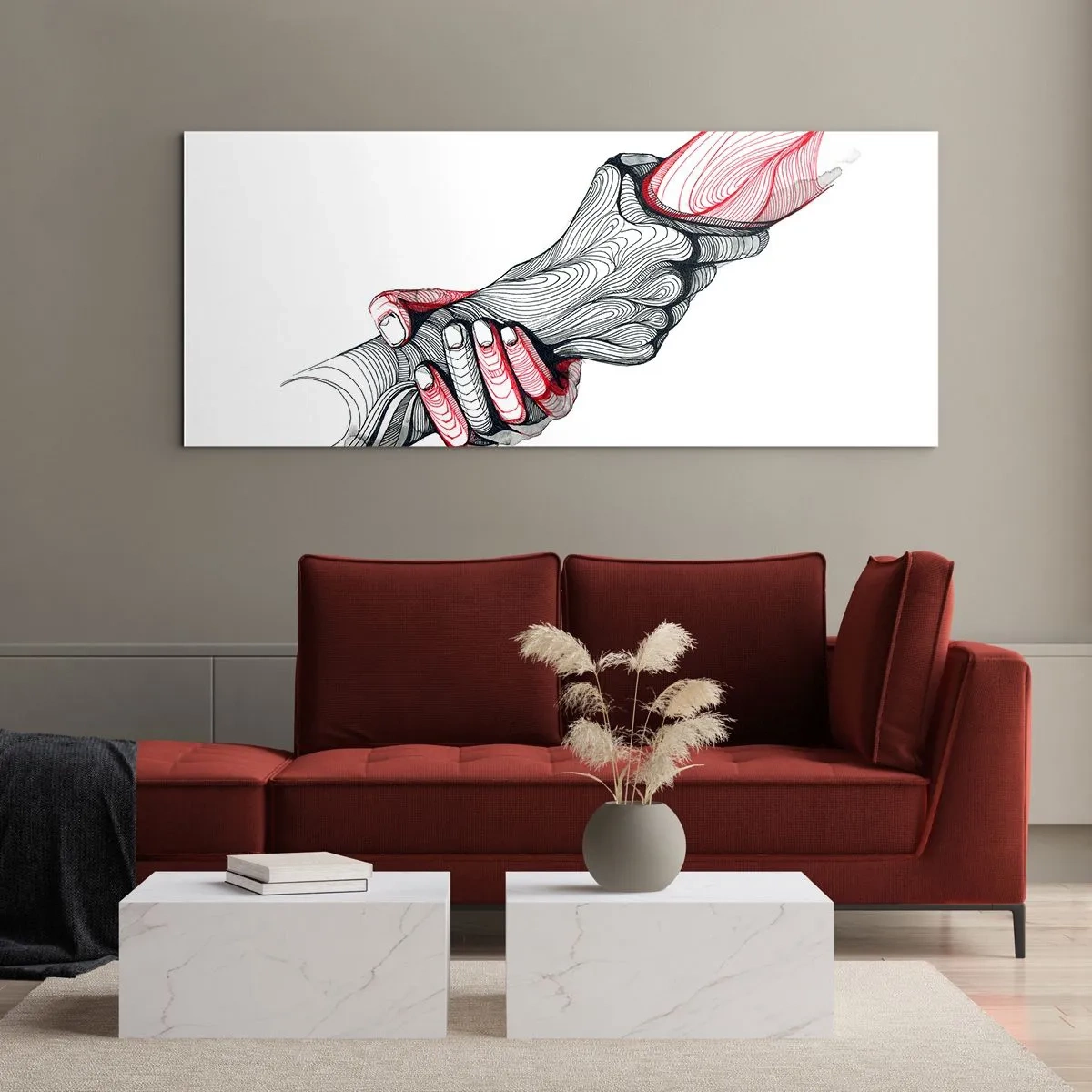 Obraz na skle - Ste v dobrých rukách - 160x50 cm