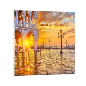 Obraz na skle - Kde sú všetci? - 50x50 cm