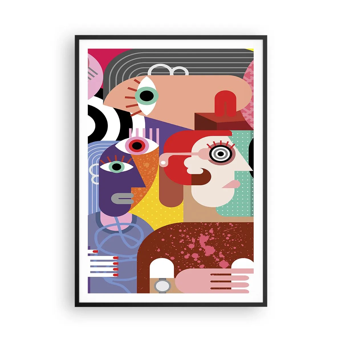 Plagát v čiernom ráme - My od pána Picassa - 70x100 cm