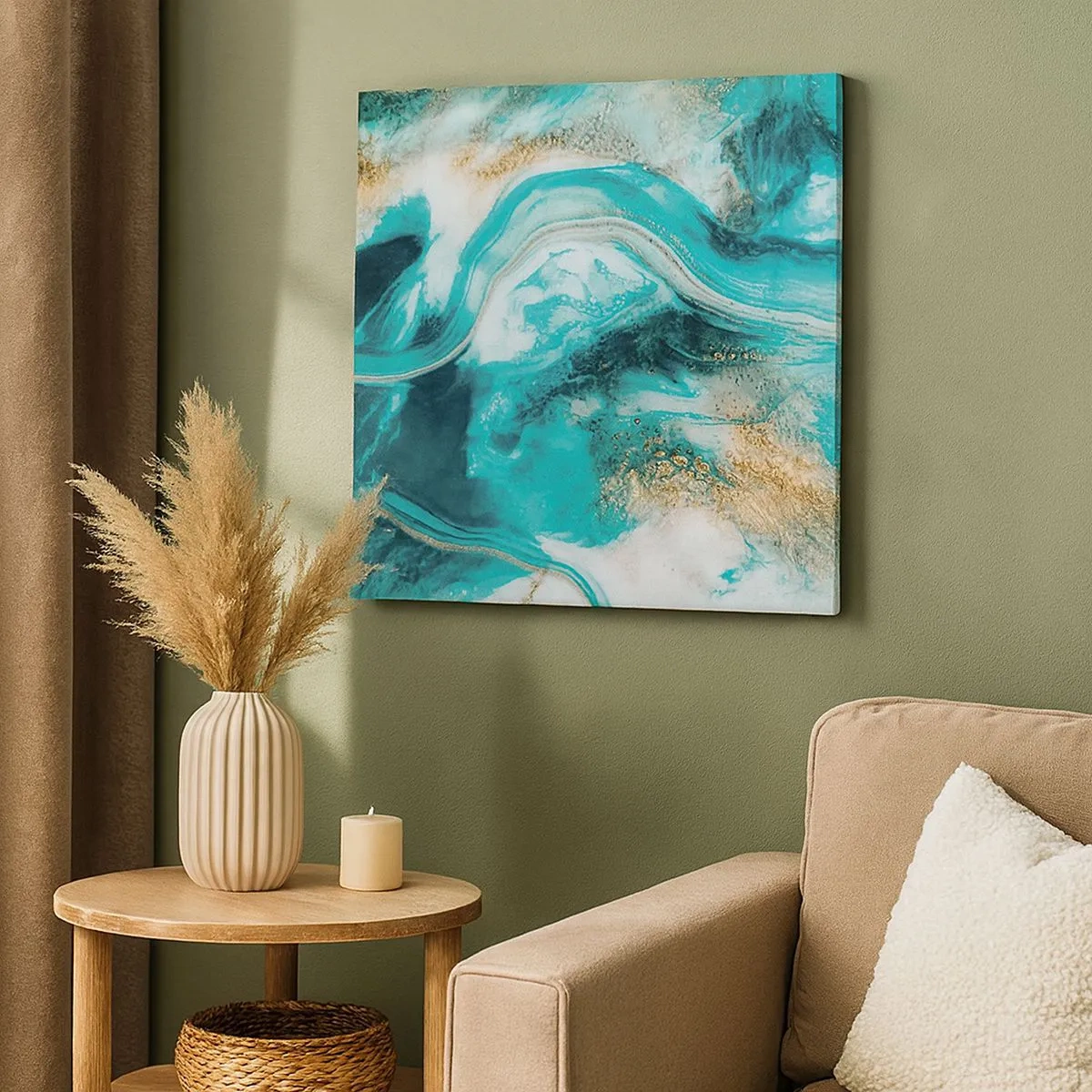 Obraz na plátne - Rieka zlata - 30x30 cm